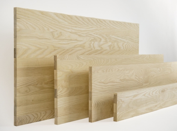 Solid wood edge glued panel Ash A/B 26 mm, 2.5-3 m, full lamella, customized DIY